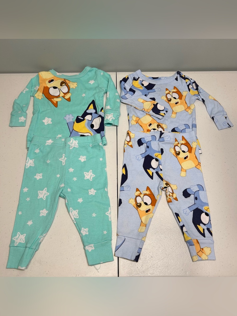 4 Piece Set of Bluey Pajamas Size 12 Months